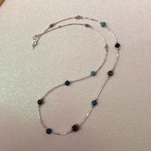 Silver 25” handcrafted necklace